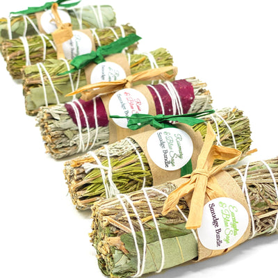 Sage Smudge Bundle Rose Petal - Oily BlendsSage Smudge Bundle Rose Petal